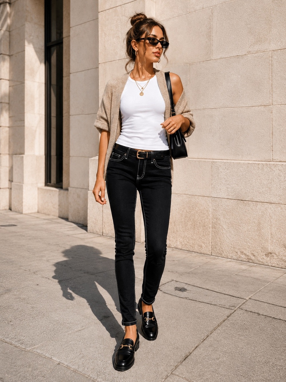 Current/Elliott The Ankle Skinny Jeans 23 NWT Black Y2K Contrast Stitch